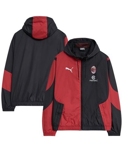 PUMA Ac Milan 2023/24 Pre-match Full-zip Hoodie Jacket - Red