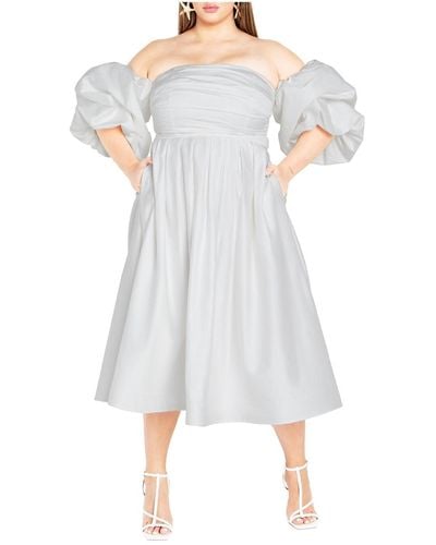 City Chic Plus Size Rosalee Dress - White