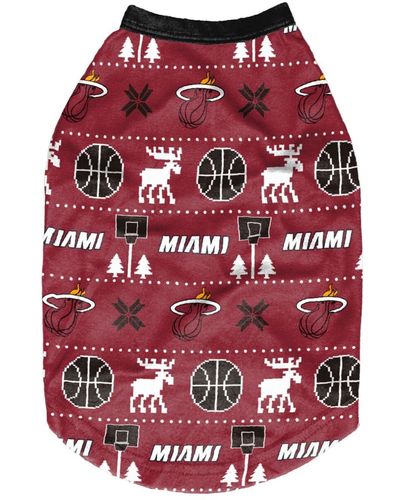FOCO Miami Heat Printed Dog Sweater - Red