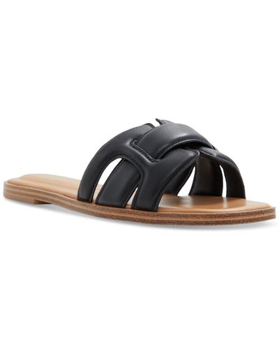 ALDO Elenaa Studded Flat Slide Sandals - Brown