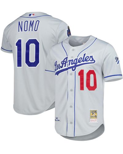 Mitchell & Ness Hideo Nomo Los Angeles Dodgers Cooperstown Collection Authentic Jersey - Gray