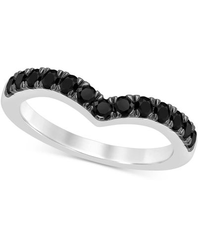 Macy's Black Diamond V-shape Ring (1/2 Ct. T.w.