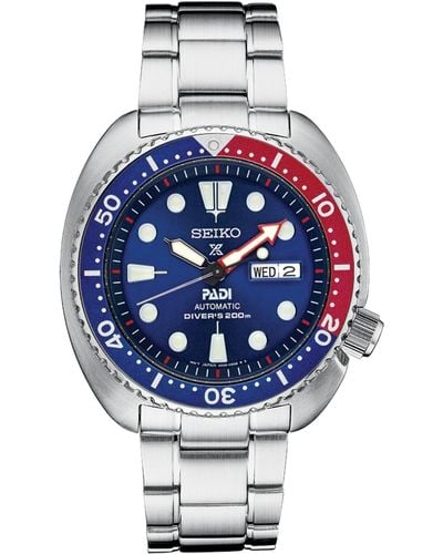 Seiko Automatic Prospex Diver Stainless Steel Bracelet Watch 45mm - Metallic