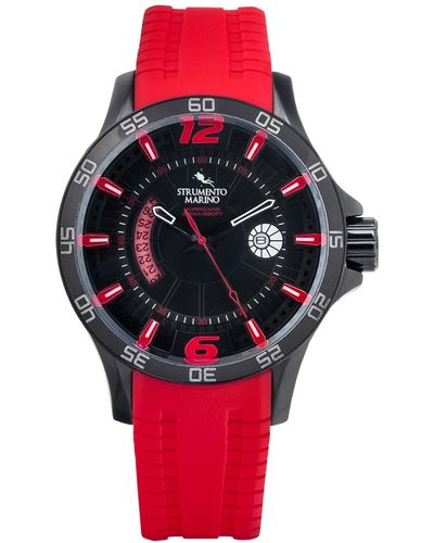 Strumento Marino Hurricane Silicone Strap Watch 46mm - Red