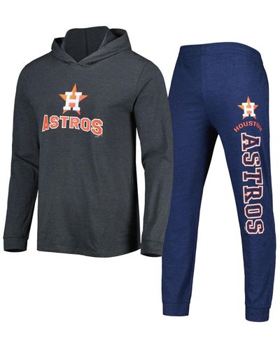 Concepts Sport Heather Navy And Heather Charcoal Houston Astros Meter Hoodie And sweatpants Set - Blue