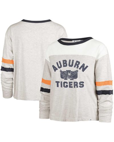 '47 Distressed Auburn Tigers Vault All Class Lena Long Sleeve T-shirt - White