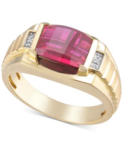 Macy's Lab-created Sapphire & Diamond Accent Ring - Pink