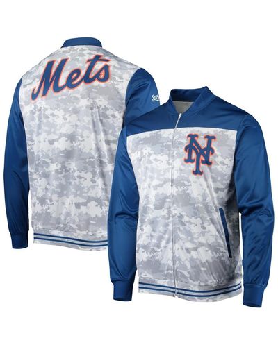 Stitches New York Mets Camo Full-zip Jacket - Blue