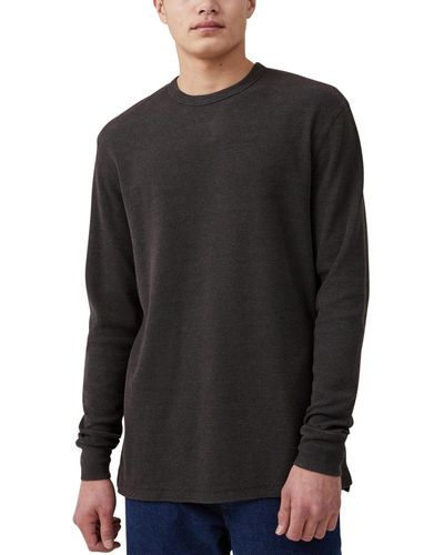 Cotton On Rib Long Sleeve T-shirt - Black