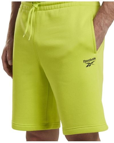 Reebok Identity Regular-fit Logo-print Sweat Shorts - Green