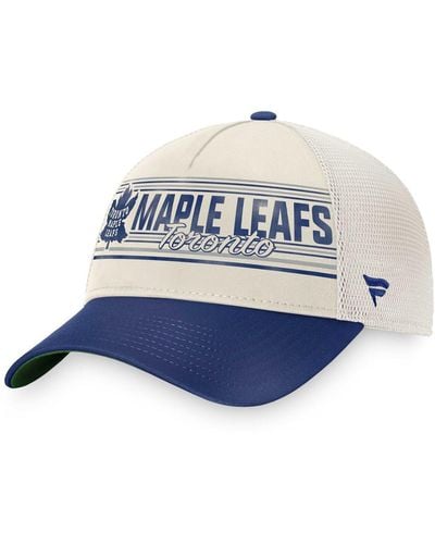 Fanatics Khaki And Blue Toronto Maple Leafs True Classic Retro Trucker Snapback Hat