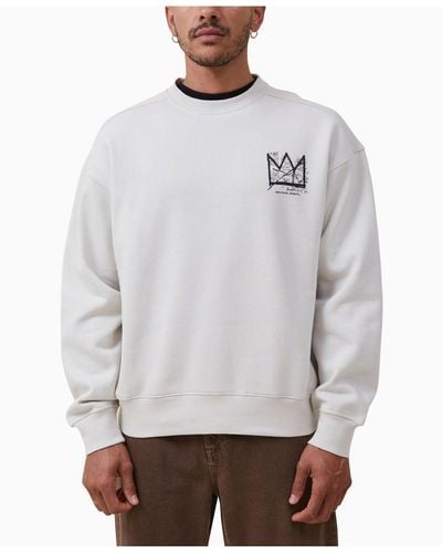 Cotton On Basquiat Oversized Crew Neck Sweater - Gray