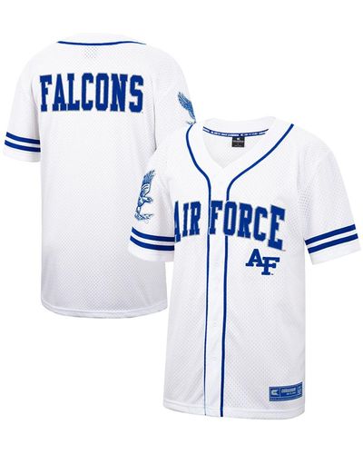 Colosseum Athletics White And Royal Air Force Falcons Free Spirited Baseball Jersey - Blue