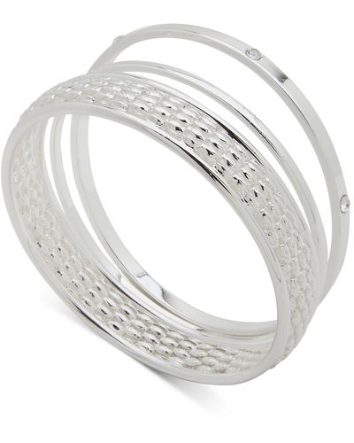Anne Klein Tone 3-pc. Pave Bangle Bracelets - White
