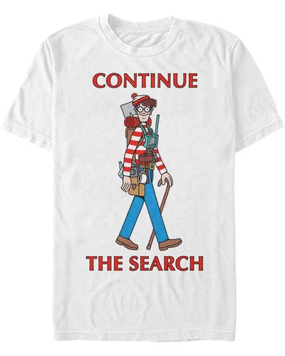 Fifth Sun Where's Waldo? Continue The Search Short Sleeve T-shirt - White