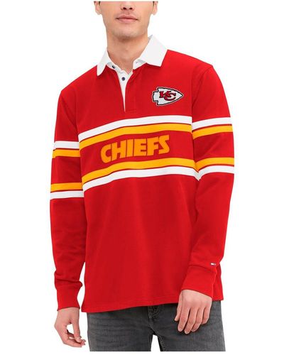 Tommy Hilfiger Kansas City Chiefs Cory Varsity Rugby Long Sleeve T-shirt - Red