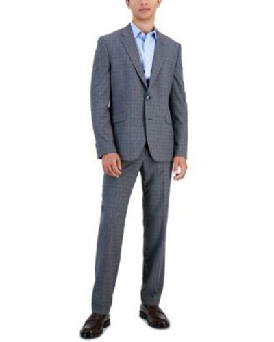 HUGO By Boss Wool Blend Modern Fit Check Suit Separate - Blue