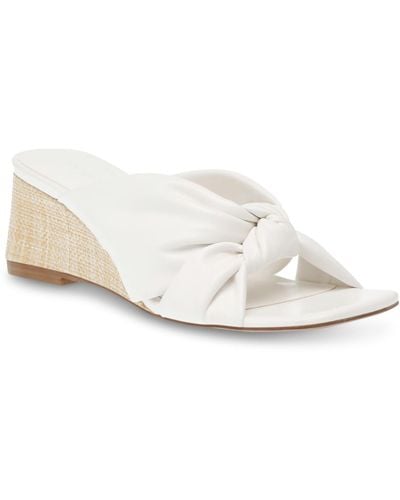 Anne Klein Garth Slip-on Wedge Sandals - White