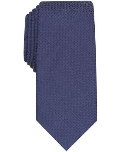Alfani Slim Textured Tie - Blue