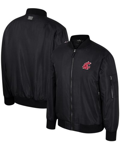 Colosseum Athletics Washington State Cougars Full-zip Bomber Jacket - Black