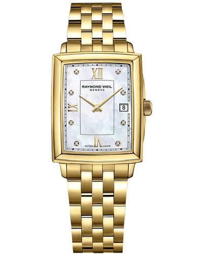 Raymond Weil Swiss Toccata Diamond Accent Gold Pvd Stainless Steel Bracelet Watch 25x34mm - Metallic