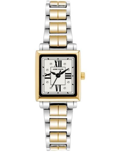 Anne Klein Premium Crystal Accented Bracelet Watch - Metallic