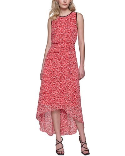 Karl Lagerfeld High-low Hem Maxi Dress - Pink
