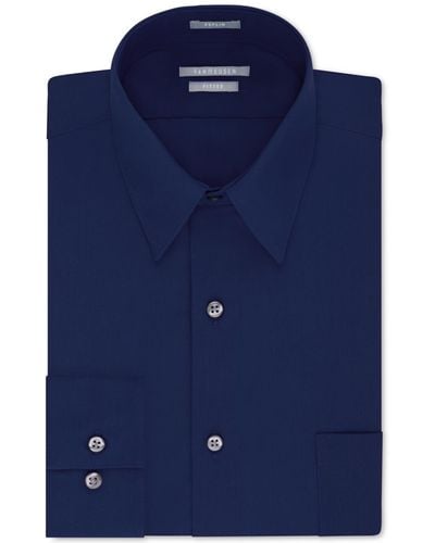 Van Heusen Athletic Fit Poplin Dress Shirt - Blue