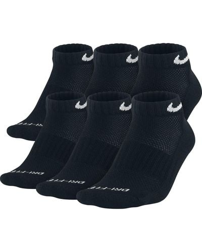 Nike Everyday Plus Cushioned Training Ankle Socks 6 Pairs - Black