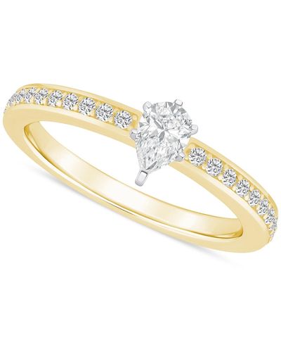 Macy's Diamond Pear Engagement Ring (1/2 Ct. T.w. - Metallic