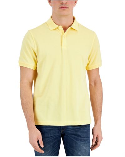 Club Room Classic Fit Performance Stretch Polo - Yellow