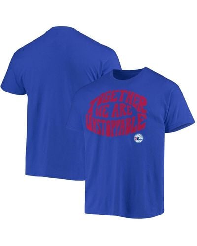 Junk Food Philadelphia 76ers Positive Message Enzyme Washed T-shirt - Blue