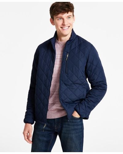 Hawke & Co. Diamond Quilted Jacket - Blue