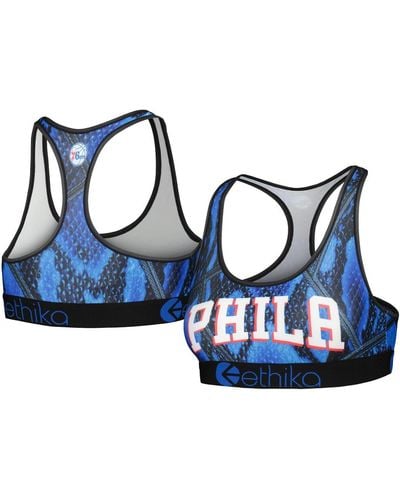 Ethika Philadelphia 76ers Racerback Sports Bra - Blue