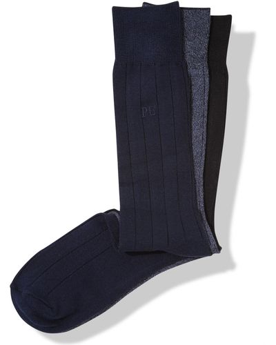 Perry Ellis Socks, Dress 3 Pack Rayon - Blue