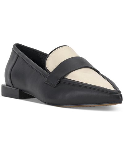 Vince Camuto Calentha Pointy Toe Tailored Loafers - Black