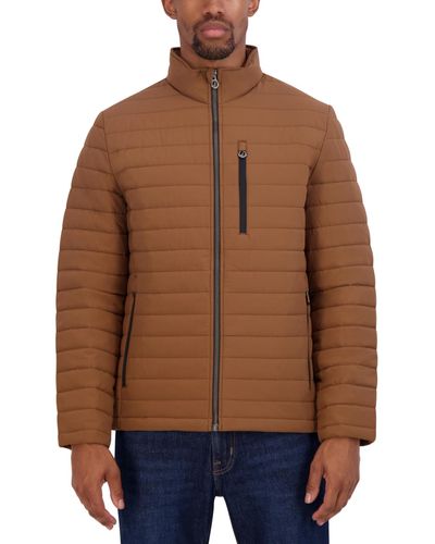 Nautica Transitional Quilted Jacket - Brown