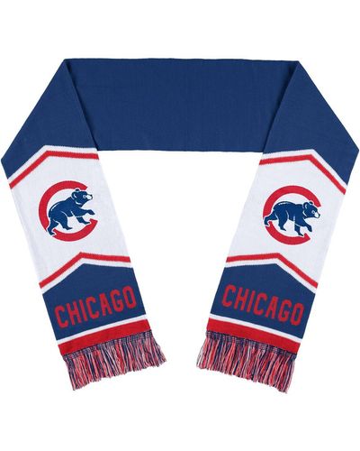 WEAR by Erin Andrews Chicago Cubs Jacquard Stripe Scarf - Blue