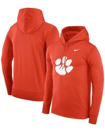 Nike Clemson Tigers Performance Pullover Hoodie - Red