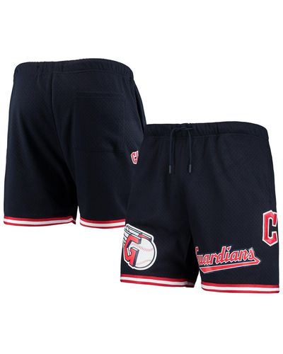 Pro Standard Cleveland Guardians Logo Mesh Shorts - Blue