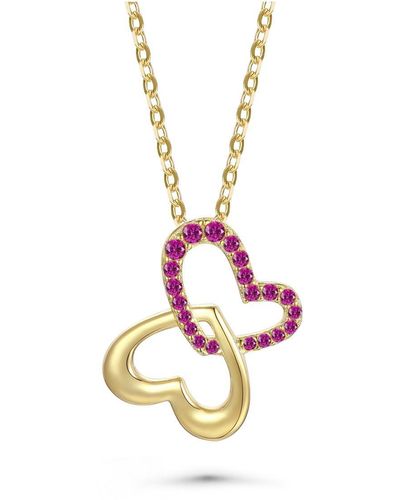 Genevive Jewelry 14k Yellow Gold Plated - Pink