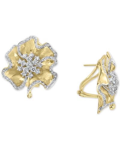 Effy Effy Diamond Flower Stud Earrings (1-5/8 Ct. T.w. - Metallic
