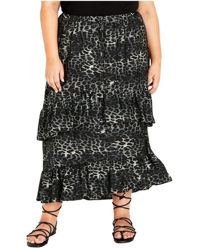 City Chic Plus Size Brinley Skirt - Black