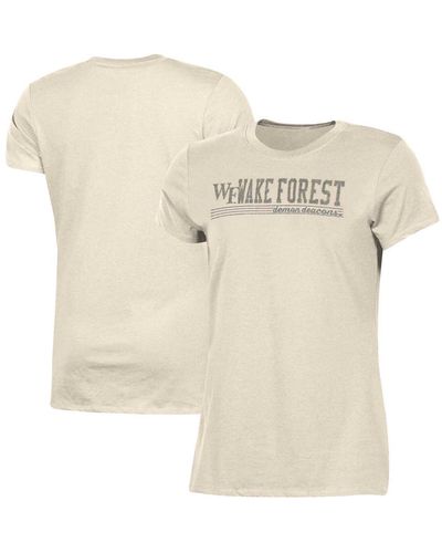 Champion Distressed Wake Forest Demon Deacons Classic T-shirt - Natural