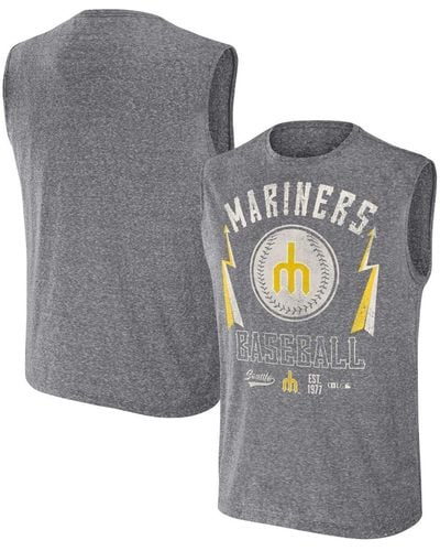 Fanatics Darius Rucker Collection By Seattle Mariners Muscle Tank Top - Gray