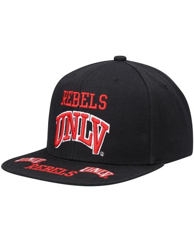 Mitchell & Ness Unlv Rebels Front Loaded Snapback Hat - Black