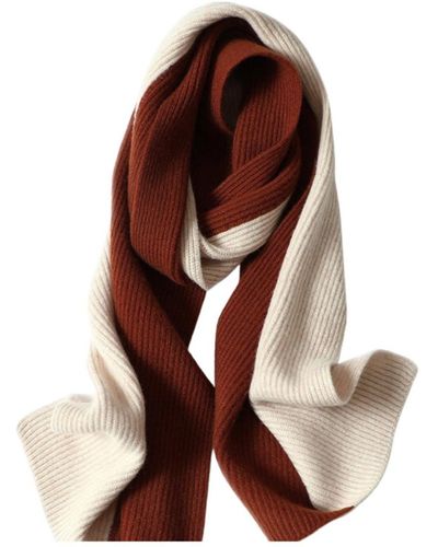 Bellemere New York Bellemere Colorblock Cashmere Scarf - Brown