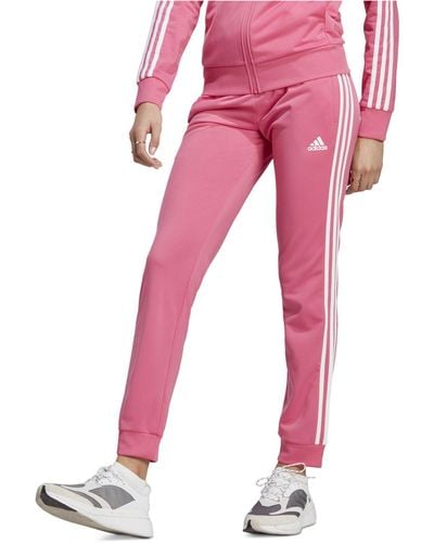 adidas Essentials Warm-up Slim Tapered 3-stripes Track Pants, Xs-4x - Pink