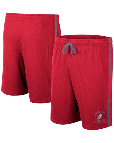 Colosseum Athletics Washington State Cougars Thunder Slub Shorts - Red