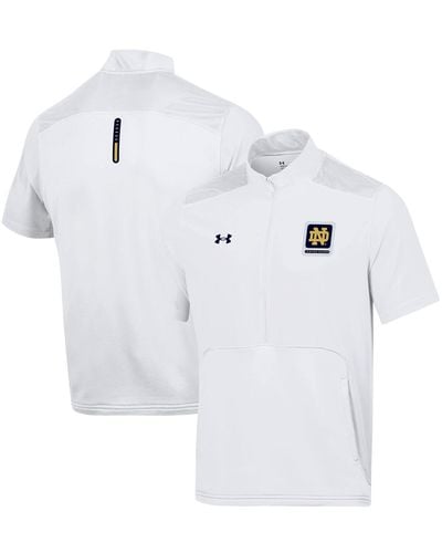 Under Armour Notre Dame Fighting Irish Motivate Half-zip Jacket - White